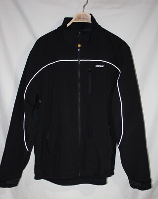 Caterpillar Soft Shell Jacket, Black, Zip Up, Men's Size Large, EUC