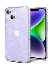 JJGoo Compatible with iPhone 14 Plus Case, Clear Glitter Sparkle Soft TPU Ant...