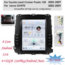 For Toyota Land Cruiser Prado 120 9.7 Android 13 432g Bt Car Radio Gps Carplay