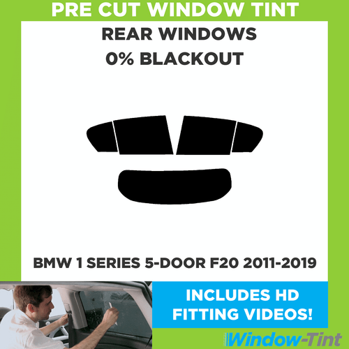 Para BMW Serie 1 5 Puertas Hatchback F20 2011-Tinte Ventana Precortado 0% Película Blackout - Imagen 1 de 10
