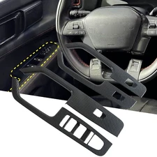 LHD Carbon Fiber Black Door Armrest Window Lift Trim For BYD Shark 2024-2025