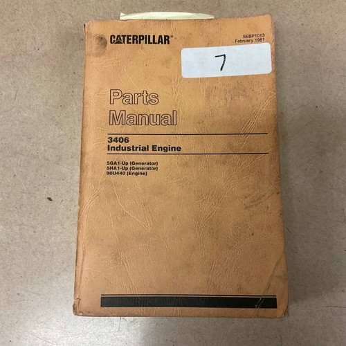 CAT Caterpillar 3406 PARTS MANUAL BOOK CATALOG ENGINE DIESEL INDUSTRIAL