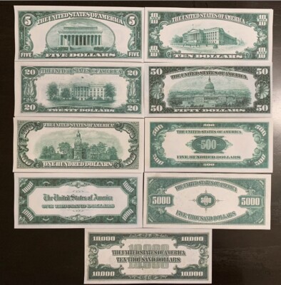 1928 Federal Reserve Note Reproduction Set Of 1918 Federal Reserve - Foto 4