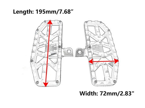 MX Driver Passenger Floorboard Foot Peg For Harley Tri Street Glide FLHX FLHXS - Bild 15 von 21