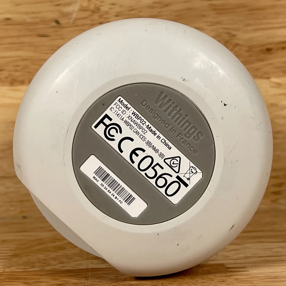 Withings WBP02 White Wireless HD Night Vision Indoor IP Home Security Camera - Image 3 of 3