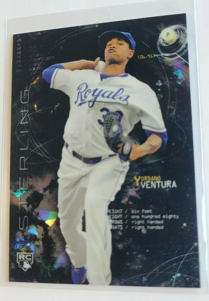 Yordano Ventura 2014 Bowman 纯银黑色原子折射器 RC #9/10 罕见新秀 — 第 4/4 张图片