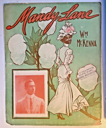 Vintage Sheet Music-1908-Mandy Lane-Starmer-Sydney Gibson-McKenna-Piano-Vocal-LG