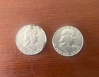 1962 & 1963 Franklin Half Dollar Lot 90% Silver
