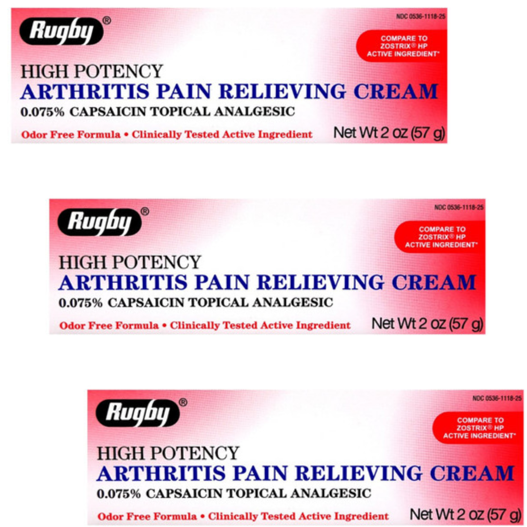 Rugby Arthritis Pain Relieving Cream - 2 oz | Zostrix HP (07-2027