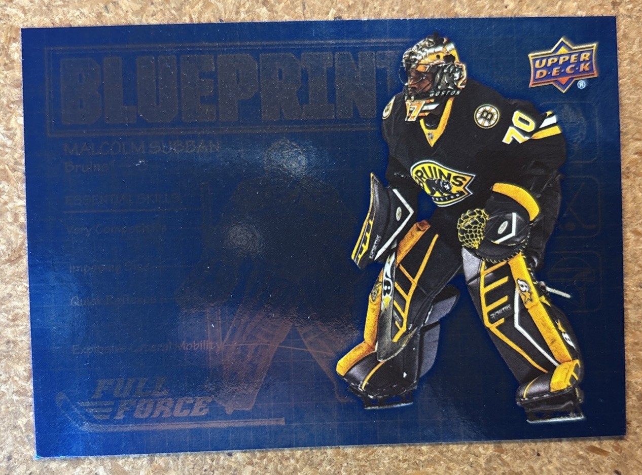 2015-16 Upper Deck Full Force Blueprint Malcolm Subban #BP-MS Rookie