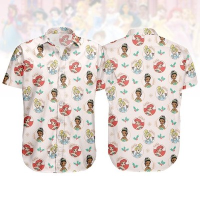 Magic Princess Fairytale Cartoon Characters Birthday Gift Summer Hawaiian Shirt