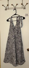 Ann Taylor Black & White Paisley Halter Sundress Size 10