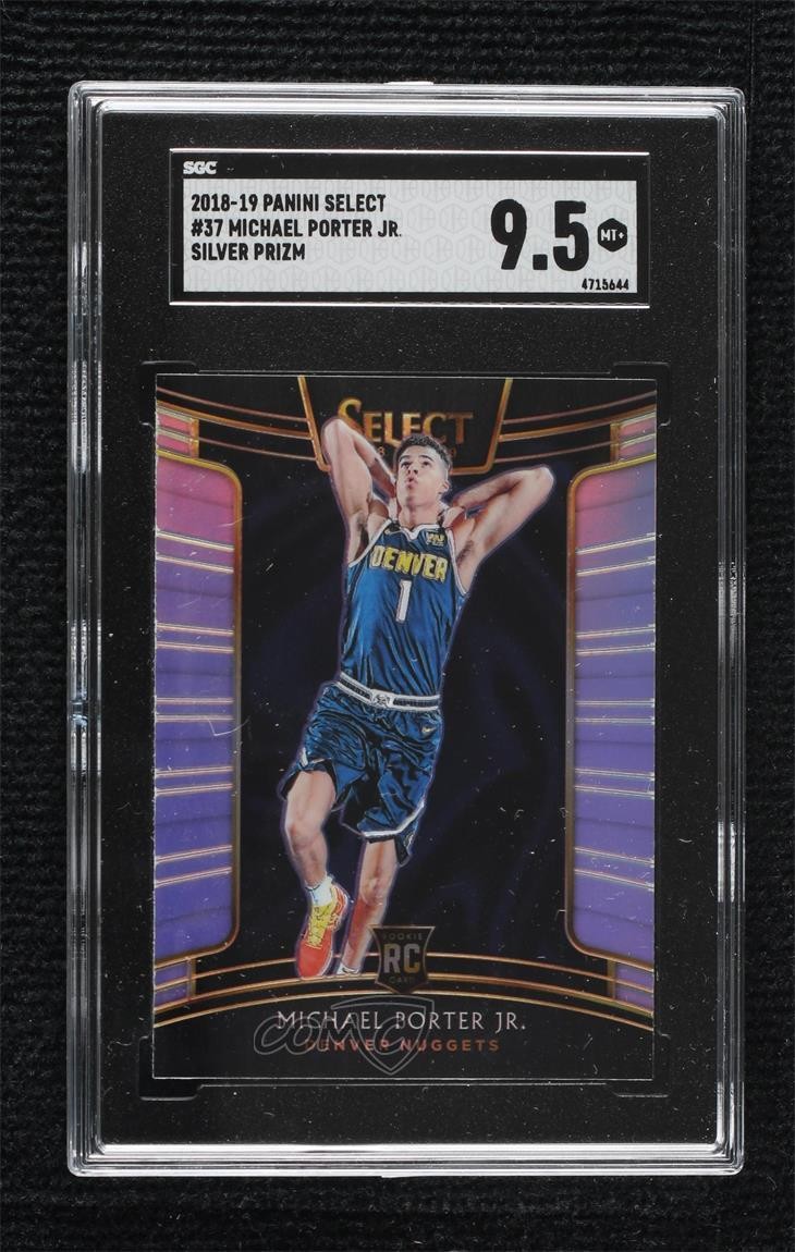 2018 Select Concourse Silver Prizm Michael Porter Jr #37 SGC 9.5 Rookie RC 1la1