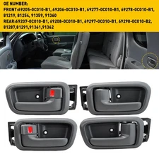 For 2000-2006 Tundra Toyota 4PCS Interior Door Handle Inside & Front Rear Gray