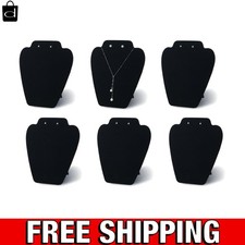 Necklace Display Stand Black Velvet Jewelry Pendant Neck Organizer Lot 6 Pack US