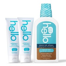 Hello Antiplaque Toothpaste Mouthwash Fluoride-Free Vegan SLS Gluten Free