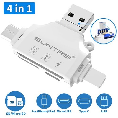 Portable Memory Card Reader for iPhone & Android Devices