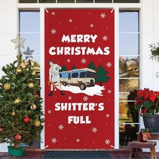 Christmas Vacation - Cousin Eddie Shitter's Full Door Cover: Polyester 70 x 35