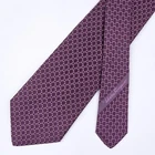 Salvatore Ferragamo Tie Silk Necktie Gancini Logo on Purple Jacquard