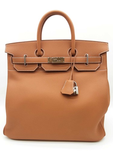Hermes Birkin Hac 40 Gold Brown Togo Palladium Hardware Duffle Bag Do1025lpzxzde