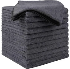 12 Pack Microfiber Cleaning Cloth 12.5x12.5 inches Lint Free-Streak Free
