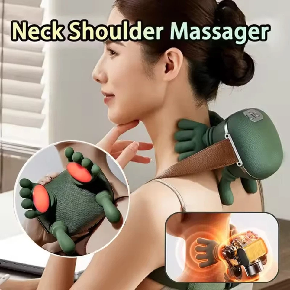 Neck Shoulder Massager, Electric Heated Kneading Back Massager Pain Relief - image 2 of 4