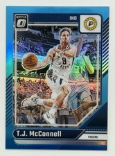 2024-25 Donruss Optic T.J. McConnell /225 Blue Prizm #67 Indiana Pacers