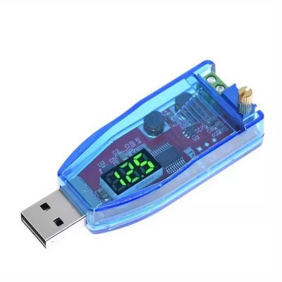 Dynamic Output Control DC to DC USB Input Regulator Module with LCD Display