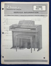 Original Thomas Organ Service Manual / Sierra 135 -- 4