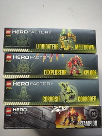 LEGO Hero Factory: Meltdown, Corroder, Xplode, Nitroblast NEW/SEALED