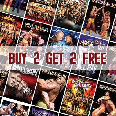 WWE WrestleMania 26-39 Poster | Classic & Official Wrestling Event A4 A3
