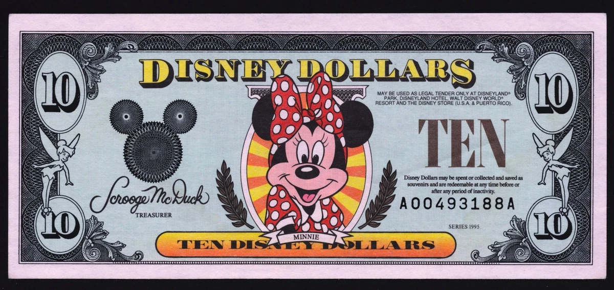 Minnie Mouse Disney Dollars (1968-Now) for sale | eBay