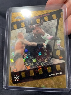 2026 Topps Chrome WWE Je'Von Evans #FR-9 Focus Reel Logo Factor Gold /50