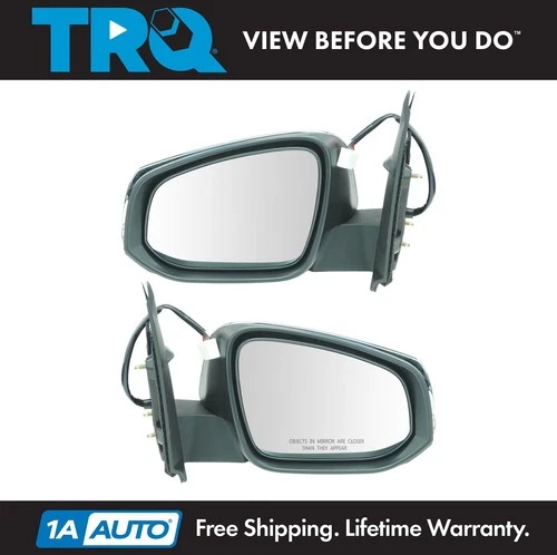 TRQ Exterior Mirror Pair LH RH Sides Power Heated Turn Signal Chrome for Tacoma