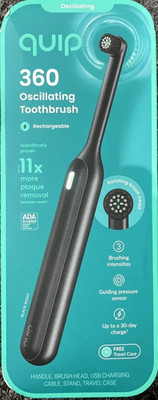 Quip 920-00271 360 Oscillating Rechargeable Electric Toothbrush Adult Compact