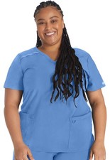 Dickies Scrubs EDS Essentials Mock Wrap Top DK625 CIPS Ciel Blue Free Ship