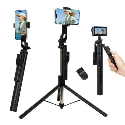 Universal 75-inch Selfie Stick Tripod Stand for Cell Phone with Bluetooth Remote