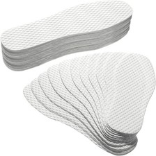 Geyoga 24 Pairs Disposable Shoe Liners Breathable Thin Insoles White