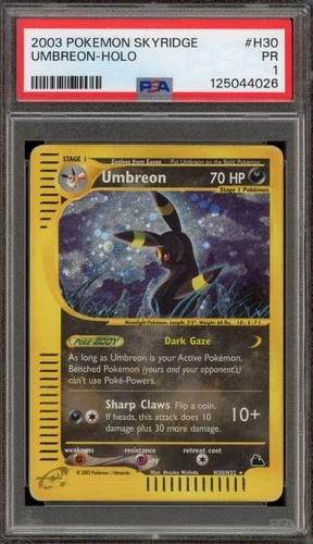 Pokemon Umbreon Skyridge Holo Rare #H30 PSA 1