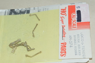 #ad HO scale steam locomotive PARTS Cal Scale AH 274 steam air signal hose set $3.00