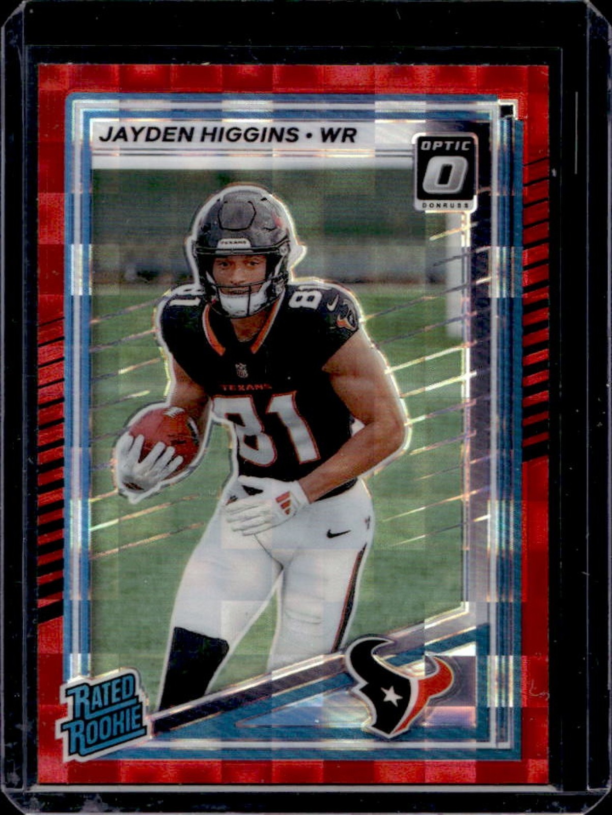 2025 Donruss Jayden Higgins Optic Rated Rookie Preview Red Pandora RC #334