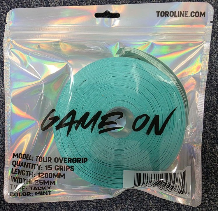 Toroline Tour Overgrip 15 Pack Mint High Tack Tennis Overgrip