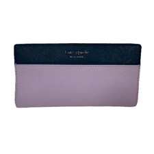 Kate Spade Cameron Lavender Large Continental Leather Bifold Wallet