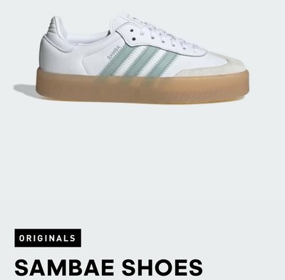 Wonder Blue/Off White/Cloud White Adidas Samba Sneakers Women's Size 8