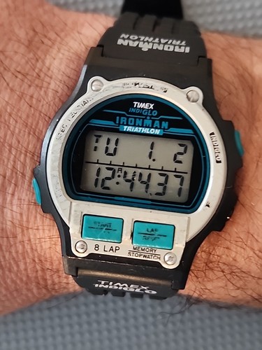 Men's Timex Ironman Triathlon Indiglo Chrono Watch! New Battery! Factory Band! - Picture 11 of 12