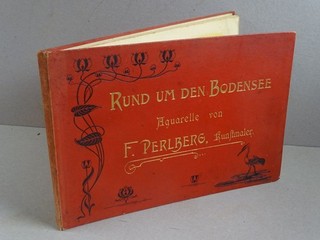 Rund um den Bodensee Lithografien Perlberg Leporello Ansichten um 1900