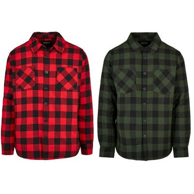 Urban Classics Padded Checked Flannel Shirt Long Sleeve Men