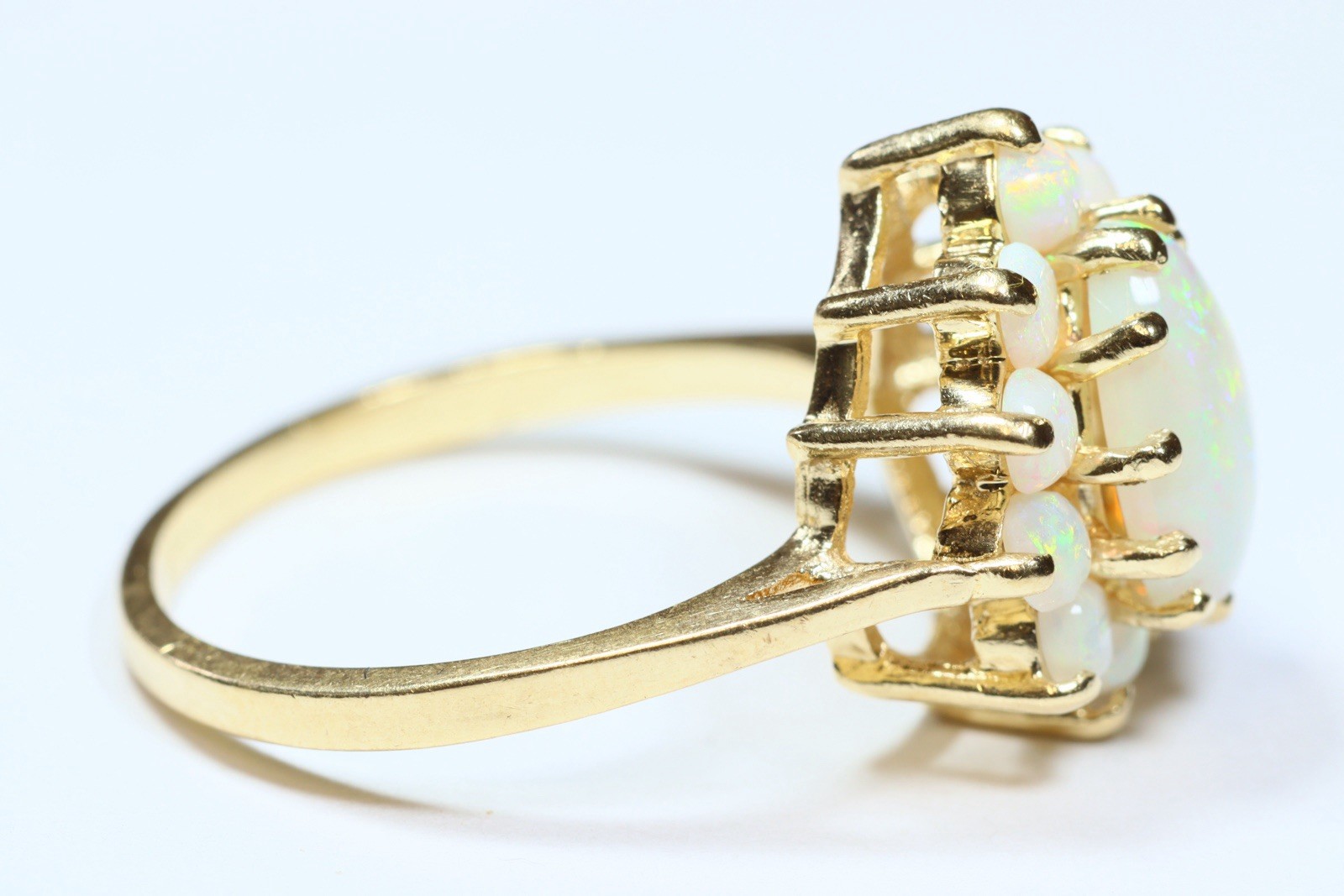 14k White opal Ring - image 3