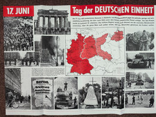 17. Juni-Tag der Deutschen Einheit +Wandzeitung Heimat und Staat 1959+ Faksimile