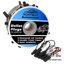 2-Prong Double Female Bullet Plug Wire Harness Roll, 18 Gauge 2 Prong 20 Count